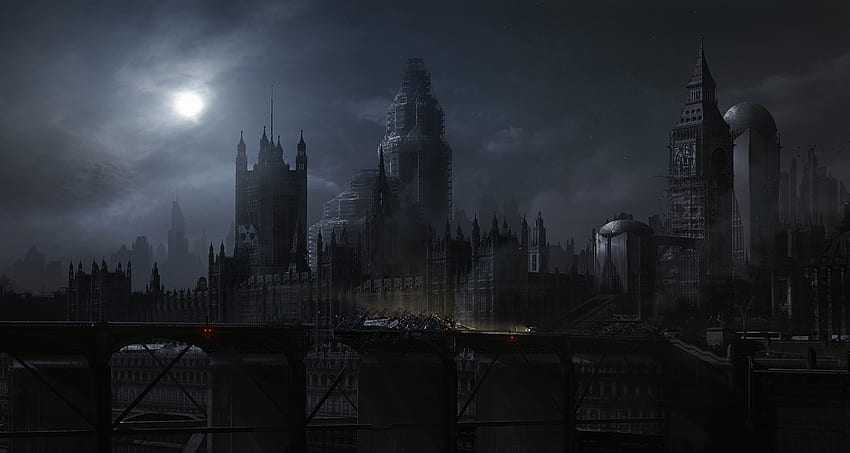 London 2063 After Midnight Scenery Landscapes, Sci FiCoolvibe – Digital Art, Dark London HD wallpaper