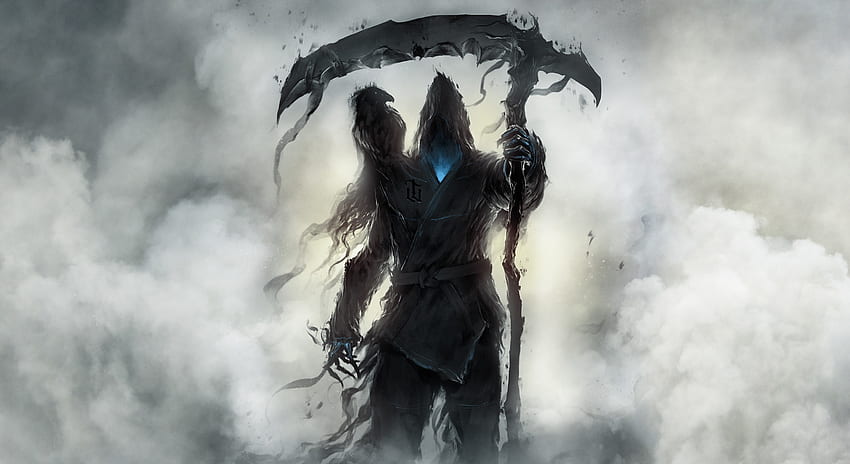Fantasy, Grim Reaper, raven, dark HD wallpaper