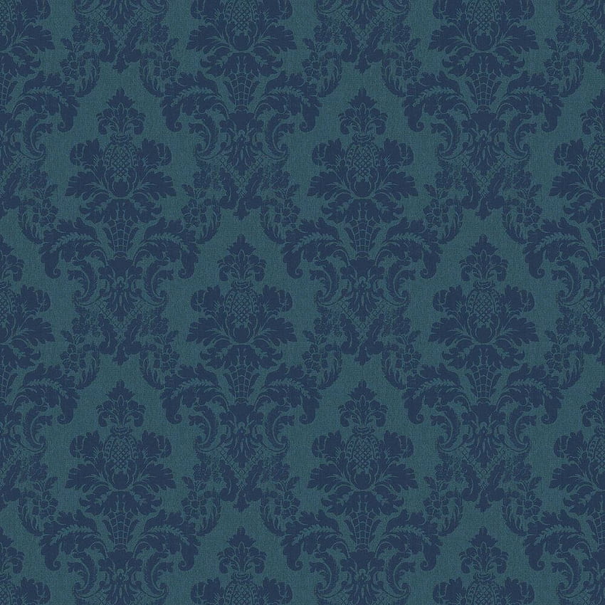 Distressed Damask by Albany - Blue. · In stock, Green Damask HD phone