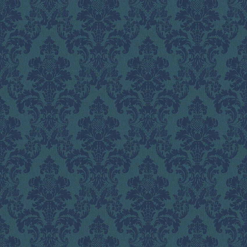 Distressed Damask by Albany - Blue. · In stock, Green Damask HD phone wallpaper