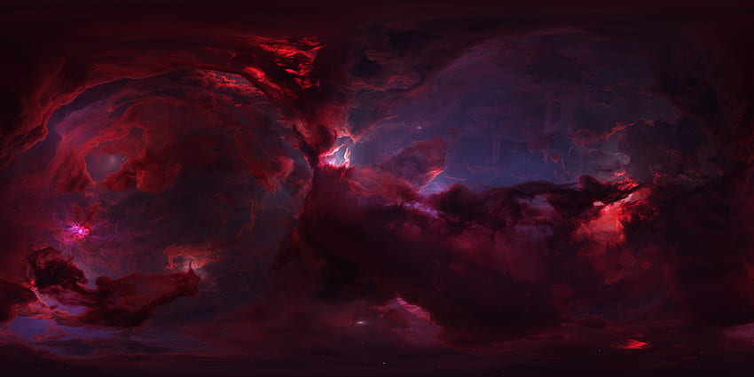 :), hitam, merah, luar angkasa, luminos, langit, bintang, tim barton, biru, nebula, kosmos Wallpaper HD