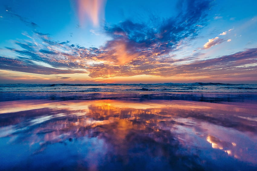 Nature, Sunset, Sky, Sea, Shore, Bank, Ocean HD wallpaper