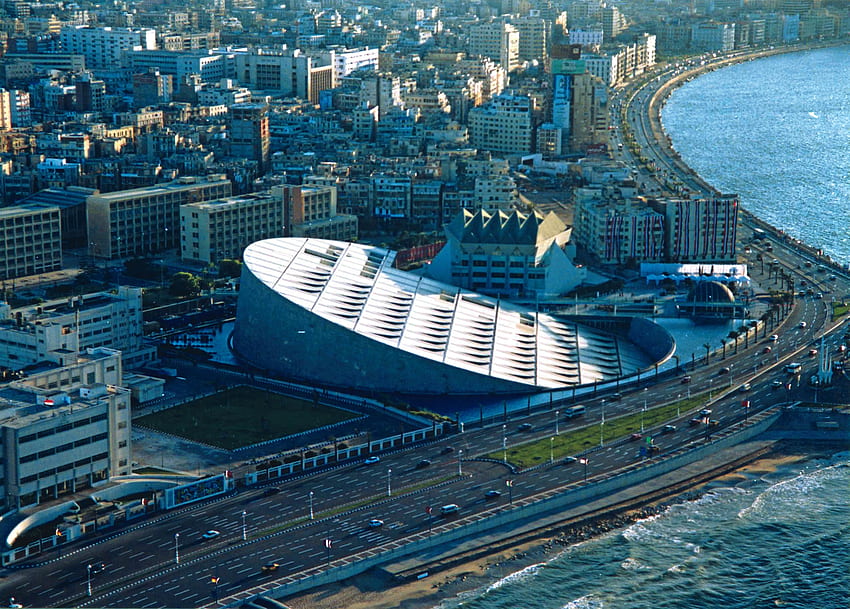 4048 Library of Alexandria in Egypt. Library HD wallpaper