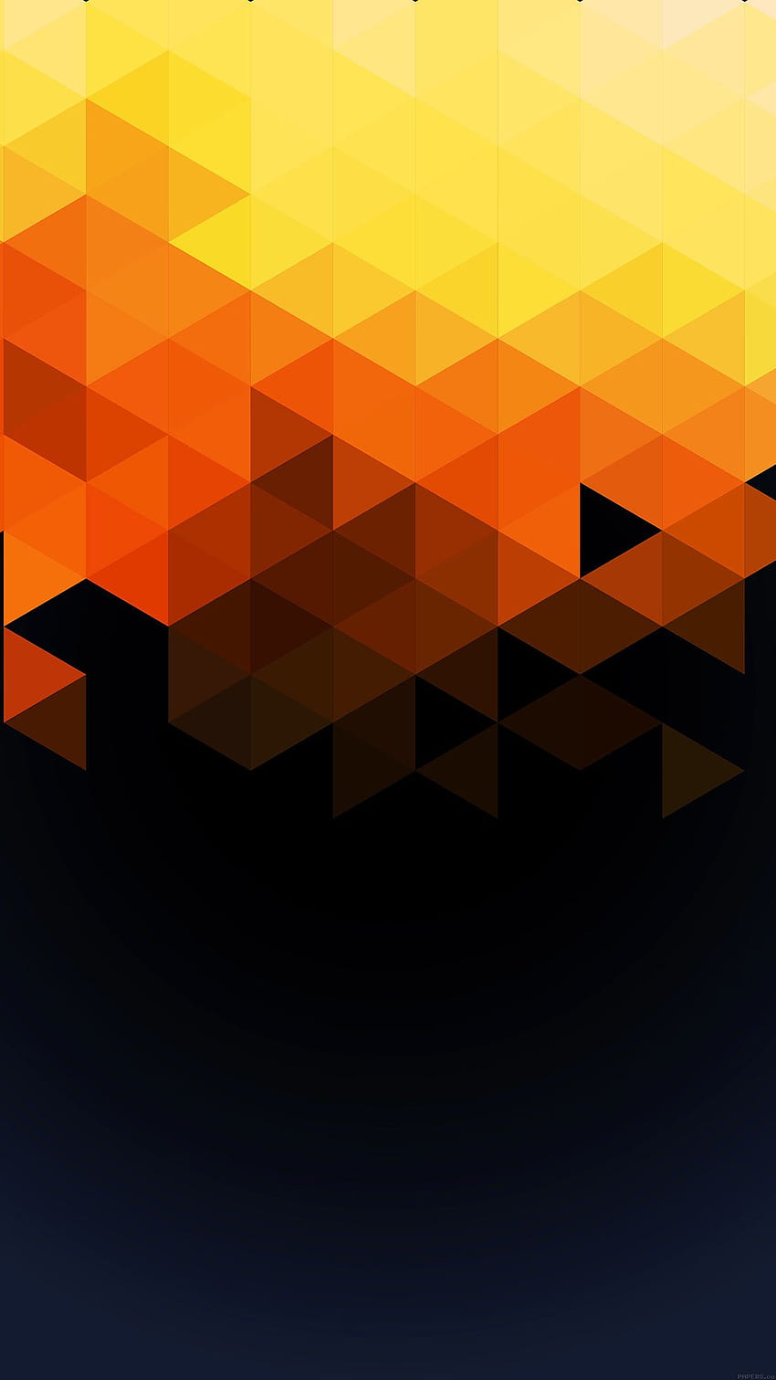 Amo los papeles. patrón de triángulo naranja caída, Triángulo iPhone fondo de pantalla del teléfono