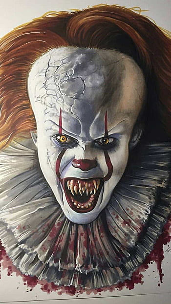 Download A Close Up of Pennywise The Clown Wallpaper  Wallpaperscom