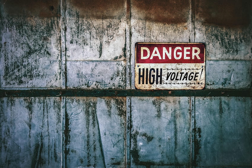 Words, Inscription, Warning, Danger, High Voltage HD wallpaper
