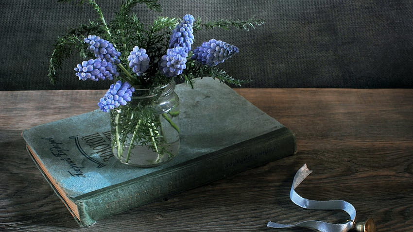 Book Tag - Cool Flowers Life Book Lovely Bouquet graphy Beautiful Old Pretty Nice Still Blue Tapeta HD