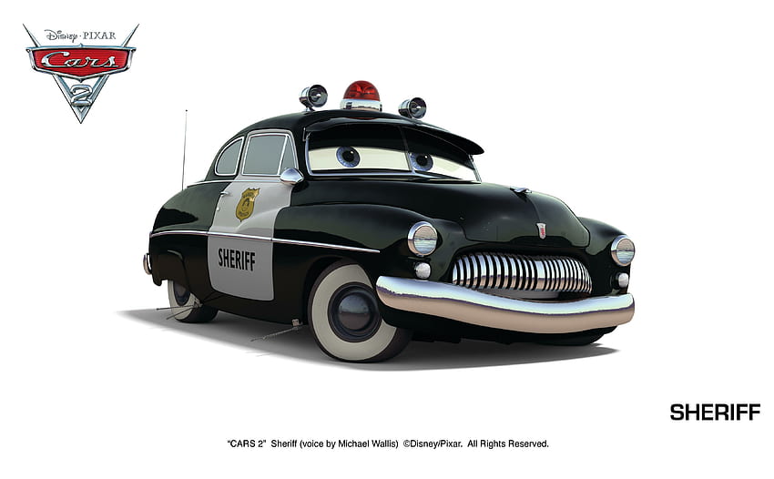 Sheriff Cars, Disney Pixar Cars 2 HD wallpaper