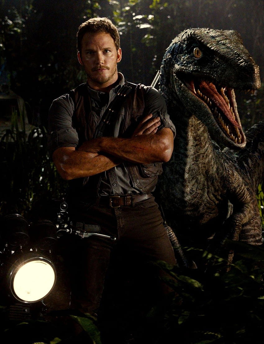 Jurassic World Chris Pratt - Owen Y Blue Jurassic World - fondo de pantalla del teléfono
