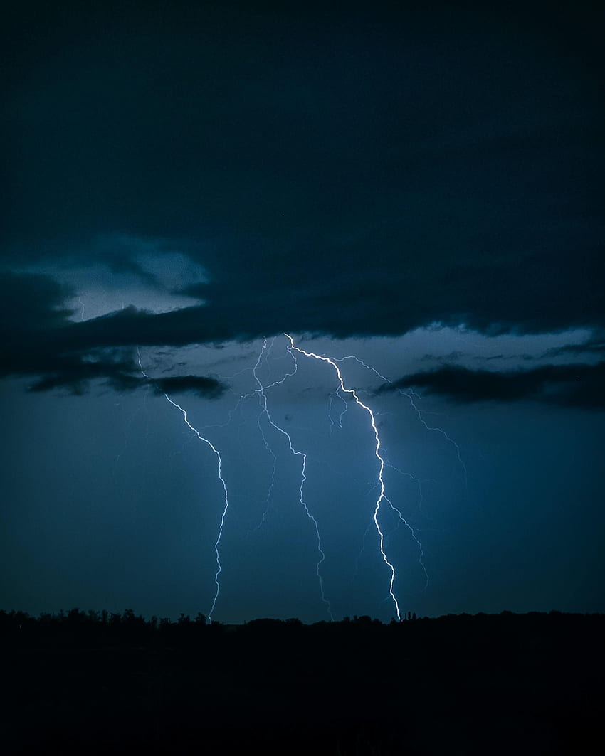 Night, Lightning, Dark, Storm, Thunderstorm HD phone wallpaper