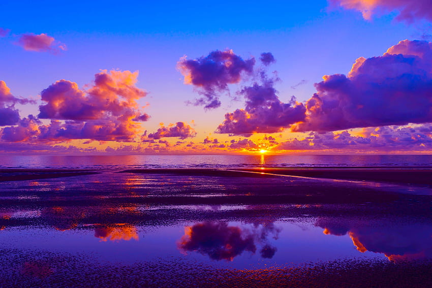 Sunset Horizon Background - 492919. Coucher de soleil sur la plage, coucher de soleil, paysage, coucher de soleil de football Fond d'écran HD