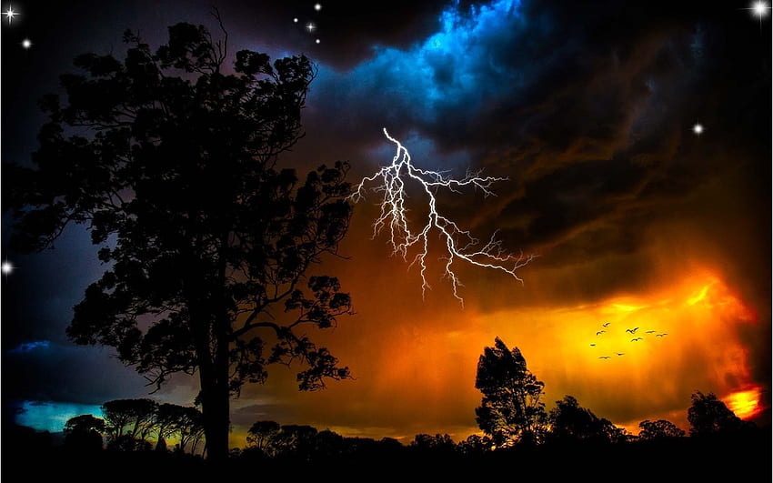 Gewitter, Planetensturm HD-Hintergrundbild