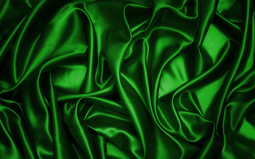 seda verde escuro, textura de tecido verde escuro, seda, fundo verde, cetim verde escuro, texturas de tecido, cetim, texturas de seda para com resolução. Alta qualidade papel de parede HD