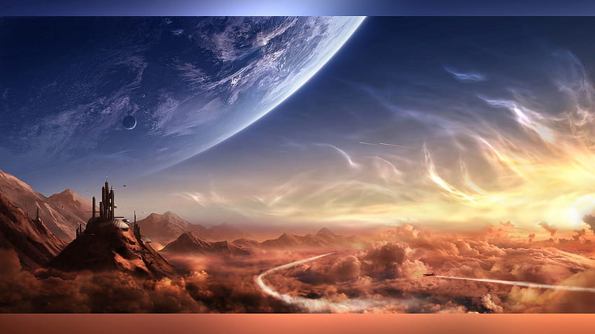Sci-Fi-Landschaft. -, Sci-Fi-Landschaft HD-Hintergrundbild