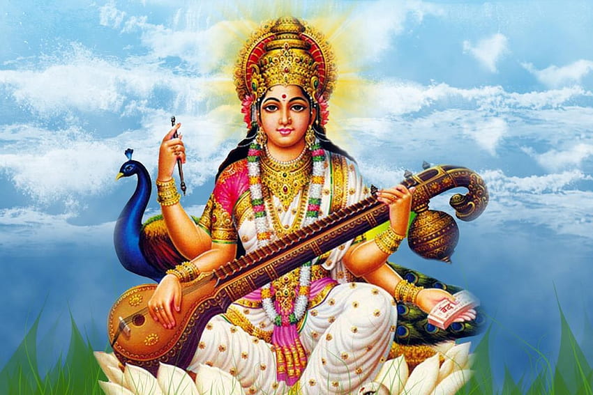 of maa saraswati / माँ सरस्वती. Maa Saraswati . Maa Saraswati, Goddess Saraswati HD wallpaper