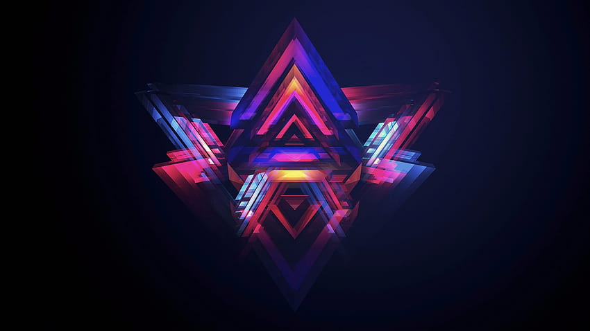 Colorful Pyramid Abstract . HD wallpaper