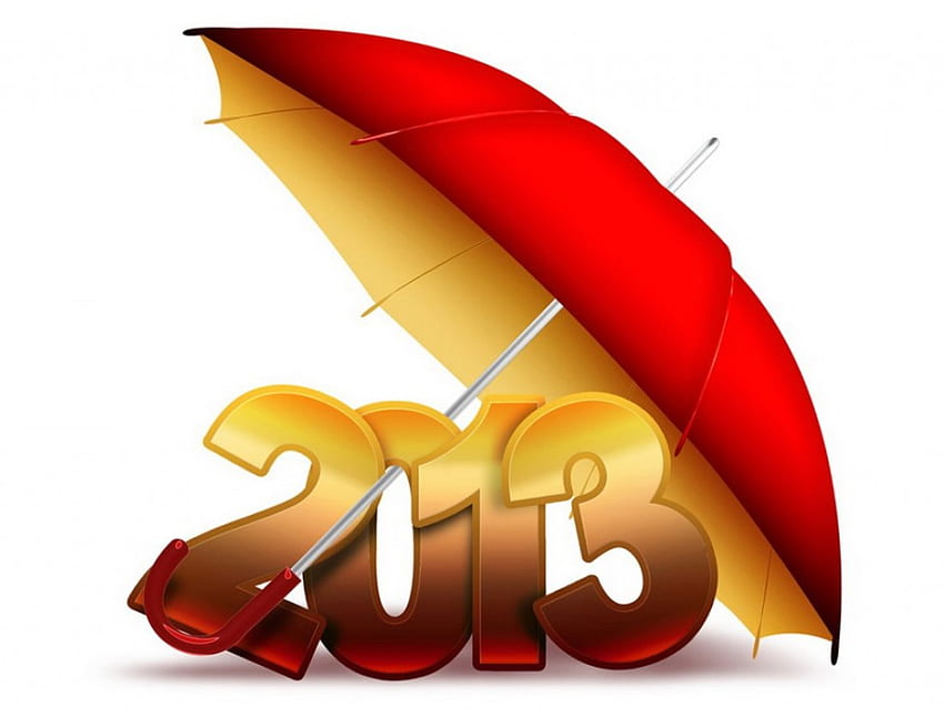 Bonne année, parapluie, coloré, humeur, beau, agréable, vacances, joli, 2013, rouge, charmant, nouvel an Fond d'écran HD