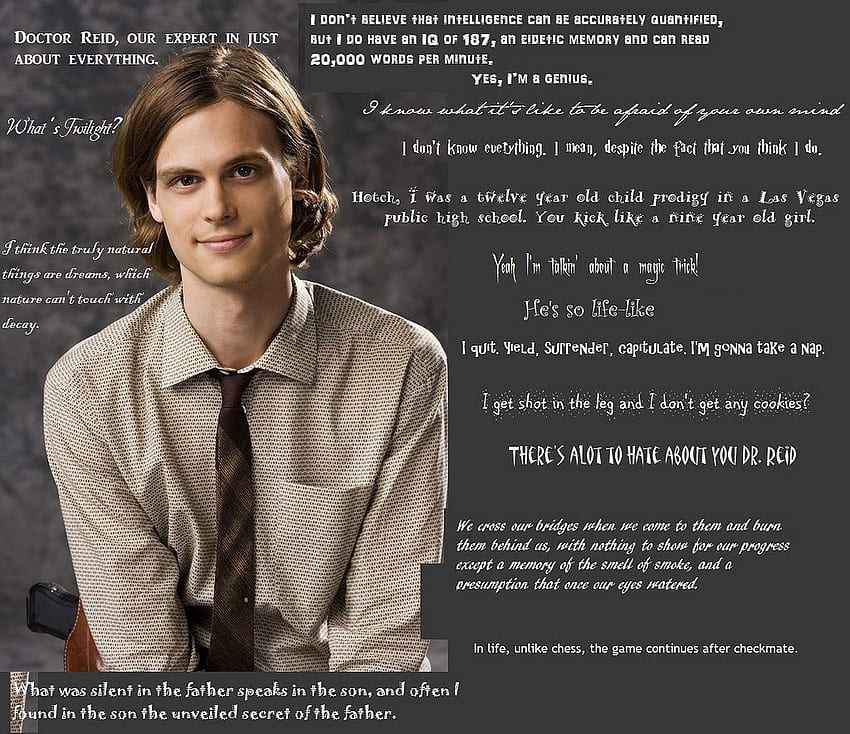 Spencer Reid Quotes Criminal Minds 11910912 Fanpop - Dr. Spencer Reid Quotes, Spencer Reid Laptop papel de parede HD