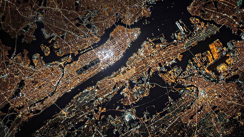 Thomas Edison'un parlak fikri, New York Haritası HD duvar kağıdı