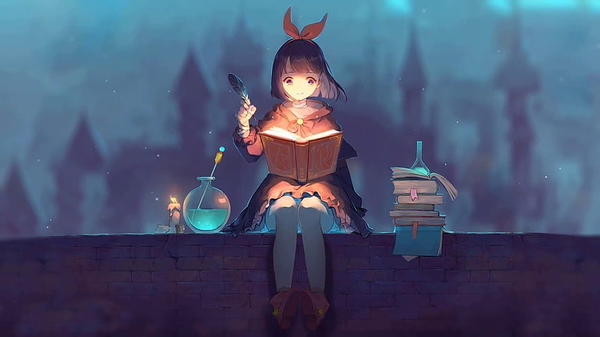 Dark Witch Anime Girl Live Wallpaper - WallpaperWaifu