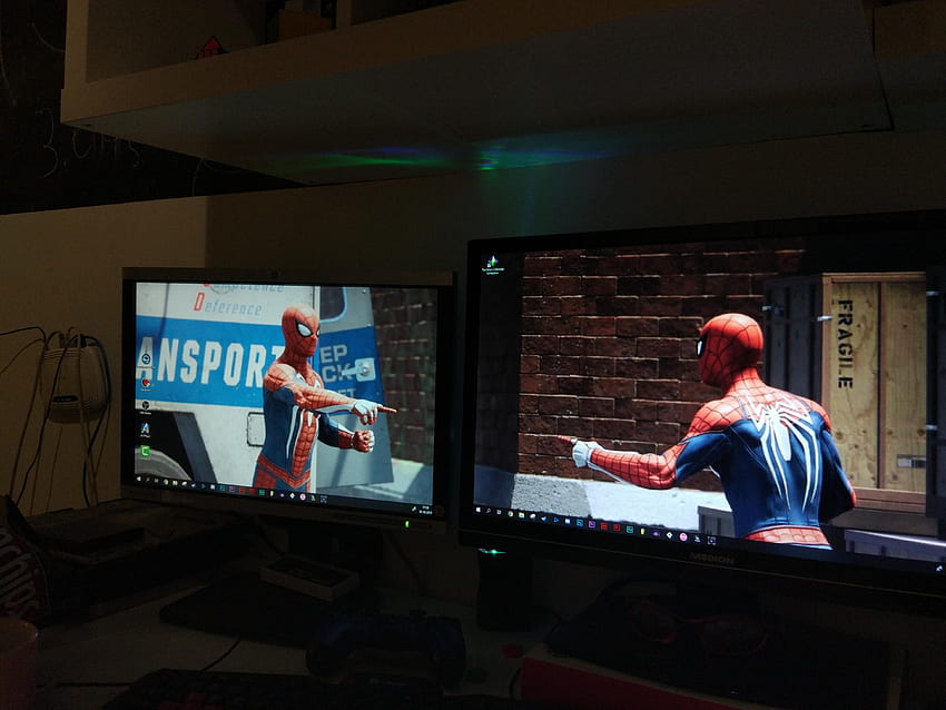 My Cousins's On Double Monitor : R Spiderman, Dual Spider Man HD wallpaper