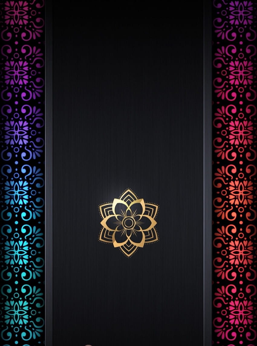 Black colourful mandala. Background. Mandala coloring, Colorful Mandala Pattern HD phone wallpaper