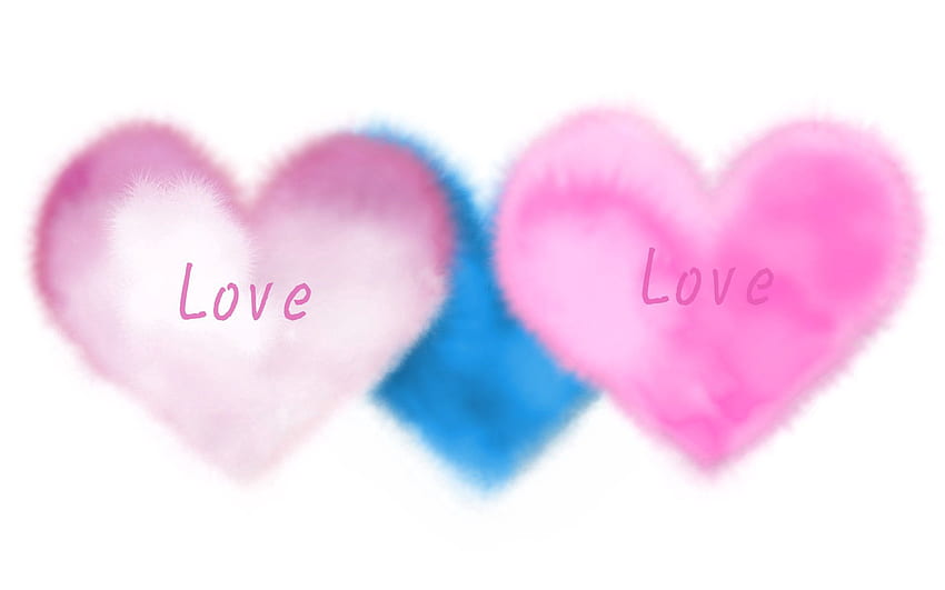 Pink, Cinta, Cahaya, Hati, Mudah Wallpaper HD