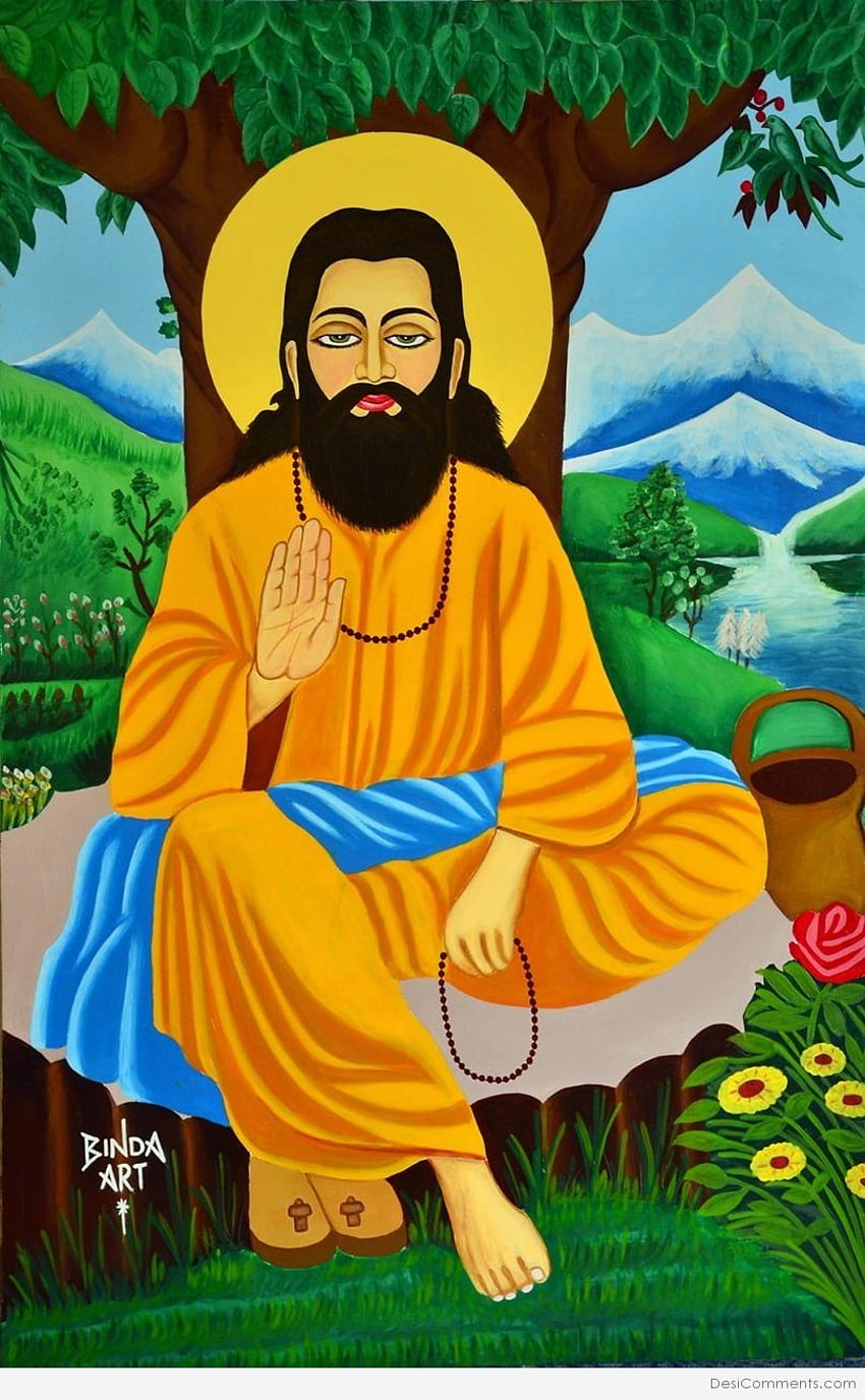 Painting Of Shri Guru Ravidas Ji, Guru Ravidass HD phone wallpaper