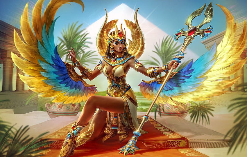 Egyptian Goddess Isis, Isis and Osiris HD wallpaper