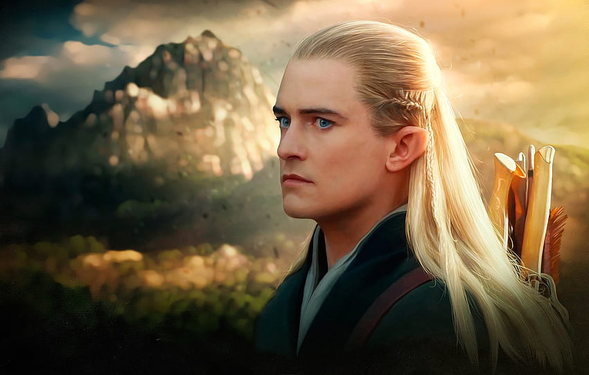 elf, The Lord Of The Rings, actor, Orlando Bloom, The hobbit for , section фильмы, The Lord of the Rings Elves HD wallpaper
