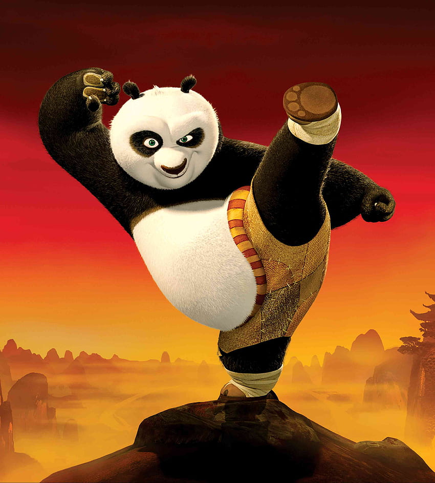 Panda Kung-Fu, Karikatür, Ayılar HD telefon duvar kağıdı