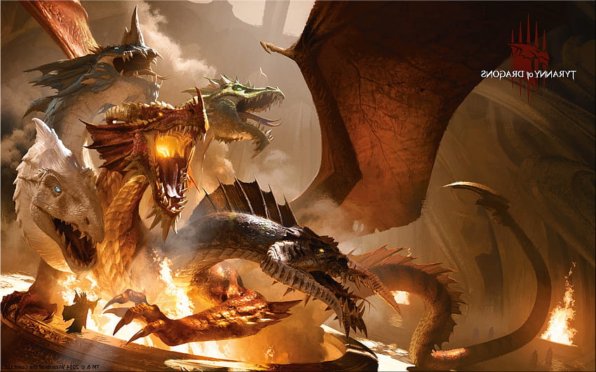 dragon, donjons et dragons, œuvres d'art, art fantastique, Tiamat / et arrière-plans mobiles Fond d'écran HD