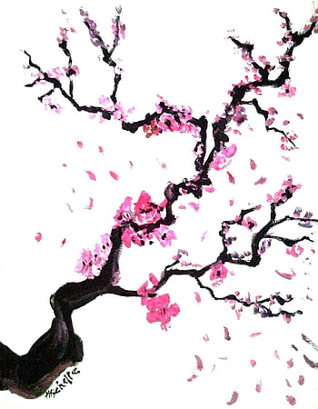 Chinese blossom tree drawing. Cherry blossom art, Cherry blossom HD phone  wallpaper | Pxfuel