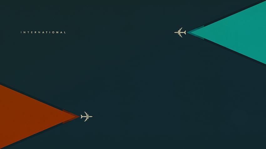 Flugzeug dreieckiger Farb-Mac, minimaler Mac HD-Hintergrundbild