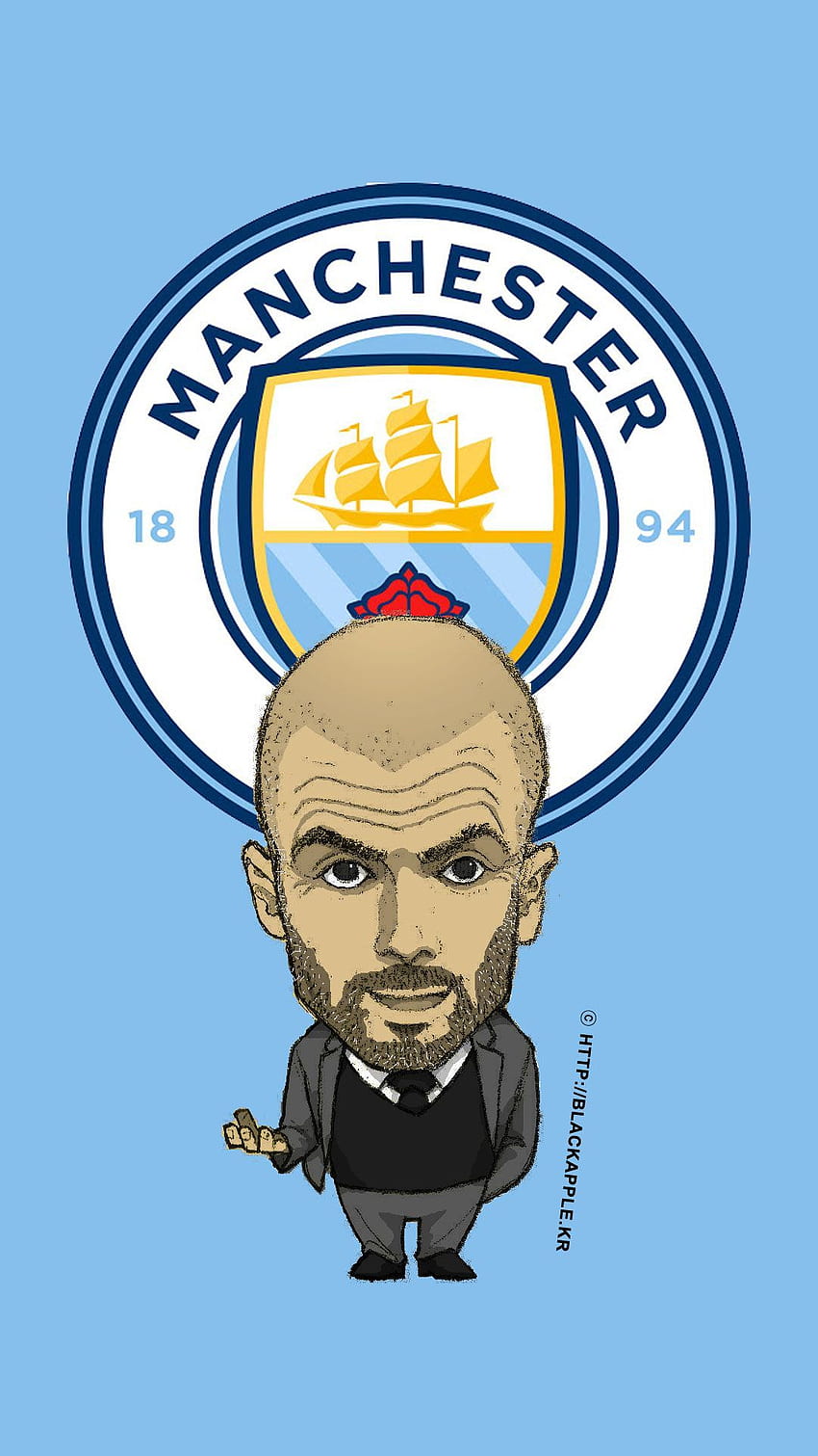 Manchester City New Manager Pep Guardiola Fan Art. Man city HD phone wallpaper