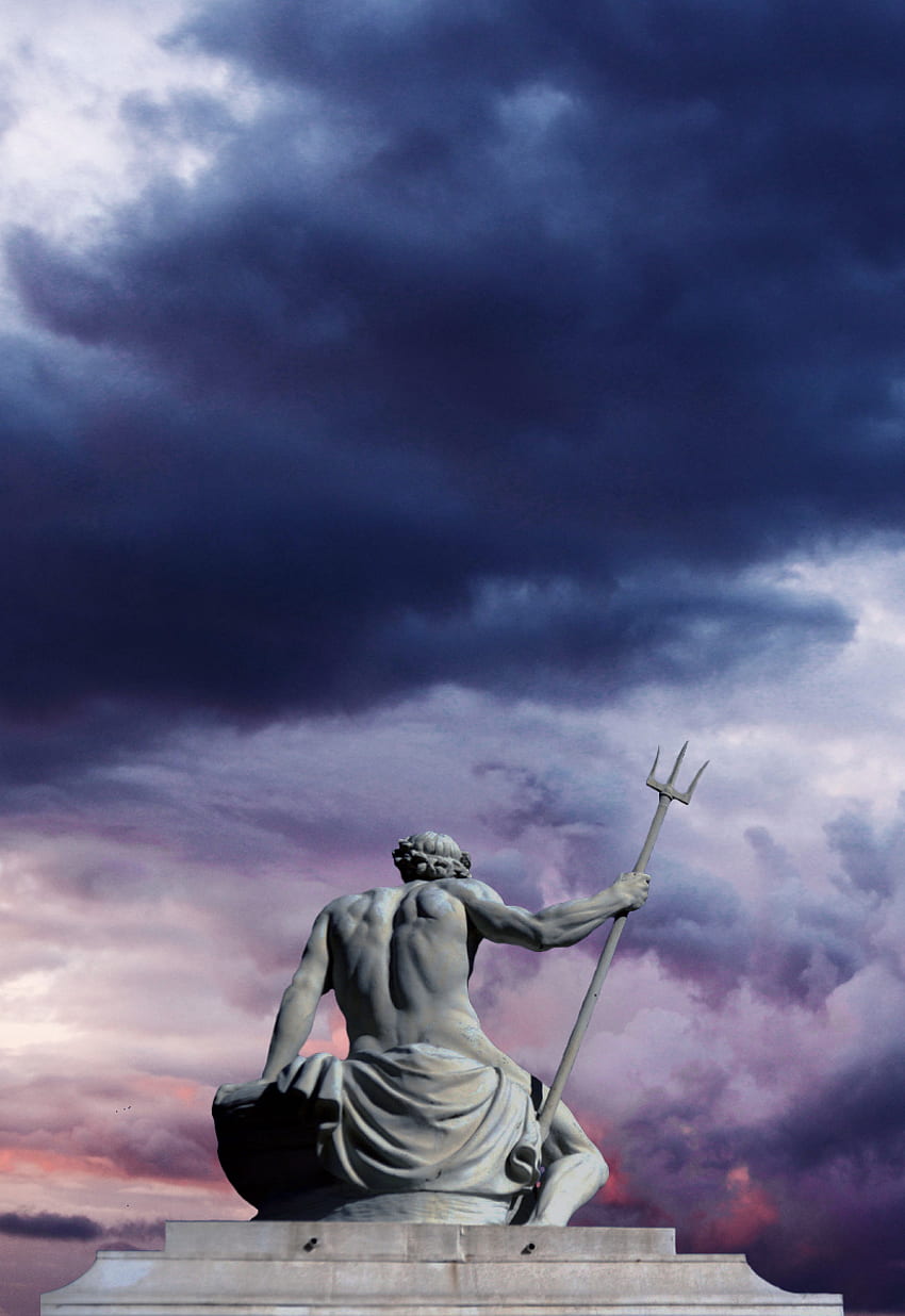 Poseidone. Art iphone, arte greca, arte della scultura, statua di Poseidone Sfondo del telefono HD