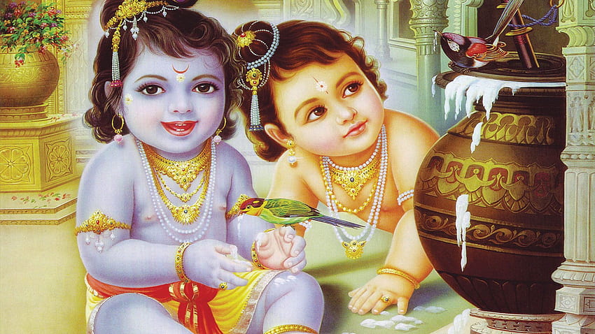 Little Krishna Balarama . Hindu Gods and Goddesses HD wallpaper