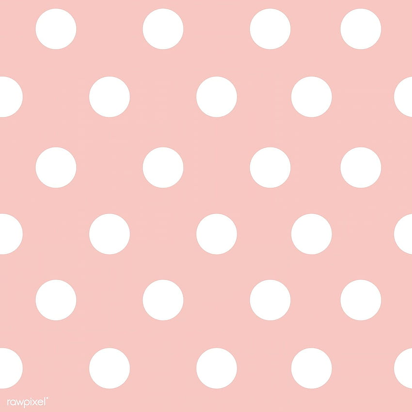 Pastel pink and white seamless polka dot pattern vector. by. Polka dots , Pink polka dots background, Pink polka dots HD phone wallpaper