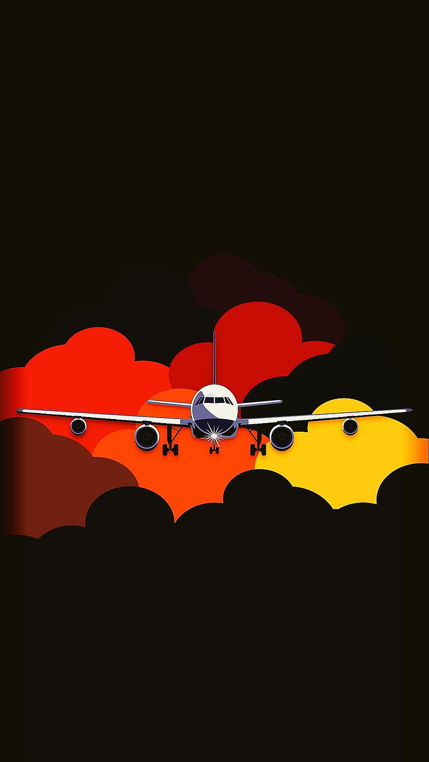 Airplane Minimal Amoled Android 1080X1920 HD phone wallpaper