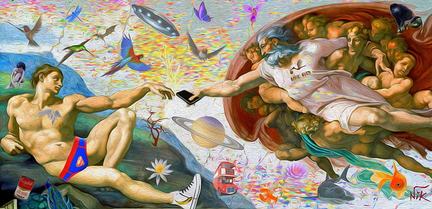 Creation Of Adam Painting New Michelangelo creation Adam HD wallpaper