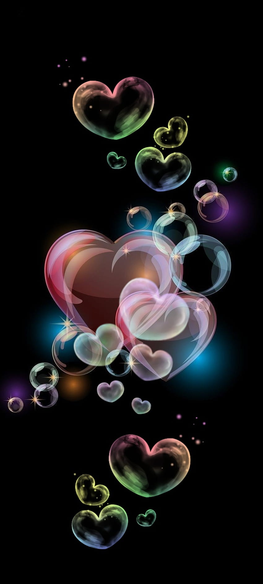 HD wallpaper Colorful Heart Candles bubble heart wallpaper Aero Love  Relationship  Wallpaper Flare
