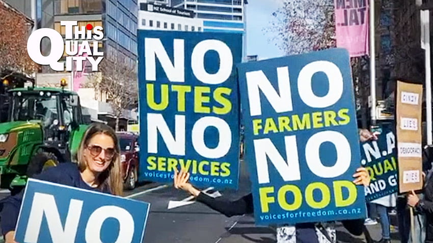 Cómo Groundswell NZ Farmers Protest es racista para los maoríes y está lleno de teorías de conspiración, No Farmers No Food fondo de pantalla