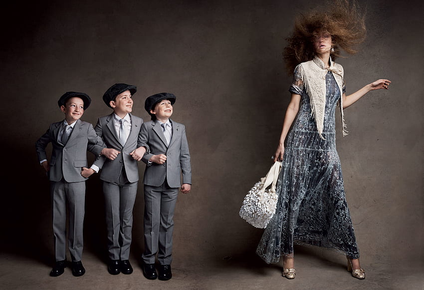 Gigi Hadid, children, model, cute, girl, woman, fashion, boy, trio HD wallpaper