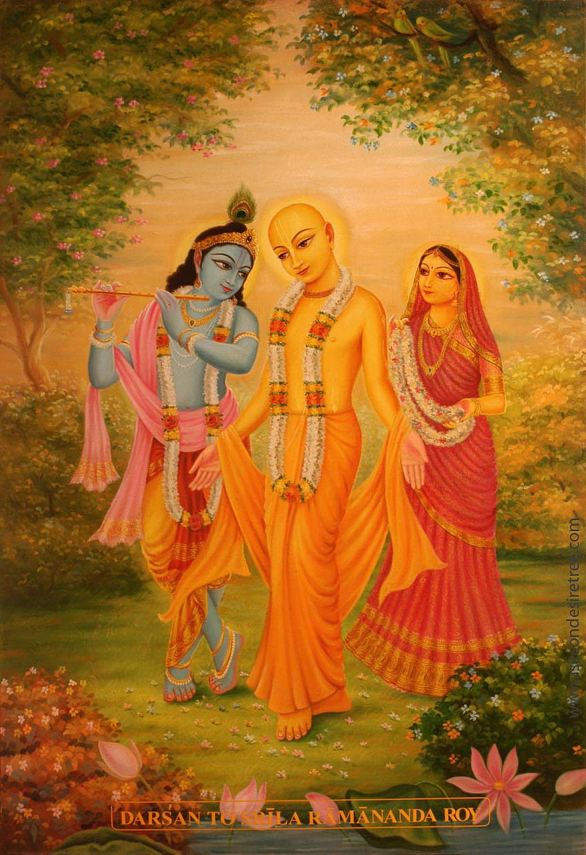 Priya su Chaitanya Charitamrta Madhya Lila. Arte di Radha krishna, pittura di Krishna radha, pittura di Krishna, Chaitanya Mahaprabhu Sfondo del telefono HD