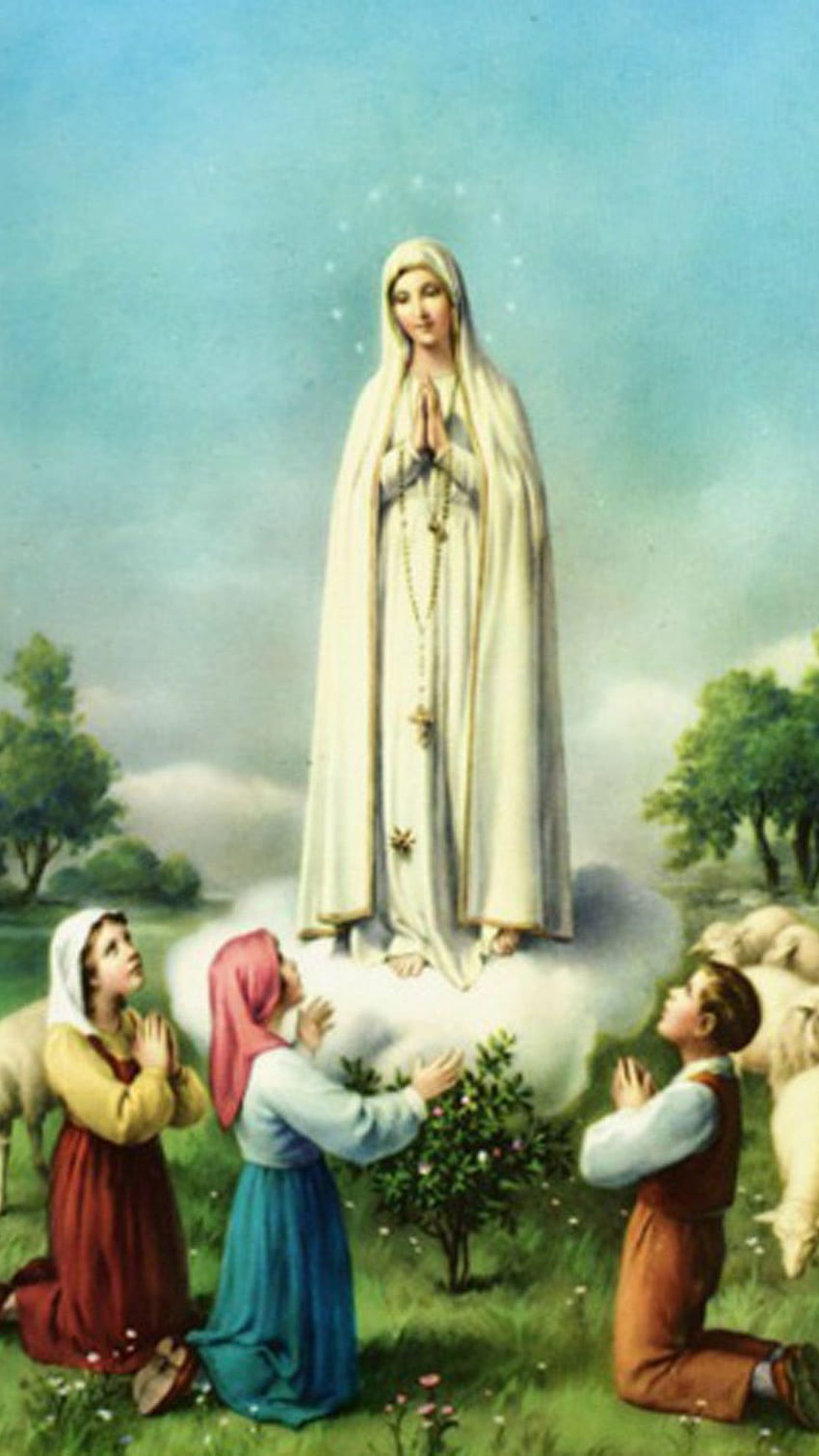 Дева Мария . Майка Мария, Дева Мария от Фатима HD тапет за телефон