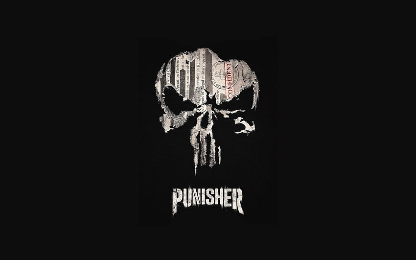 Punisher, Logo, Komiksy Marvela, , Filmy, Punisher Tapeta HD