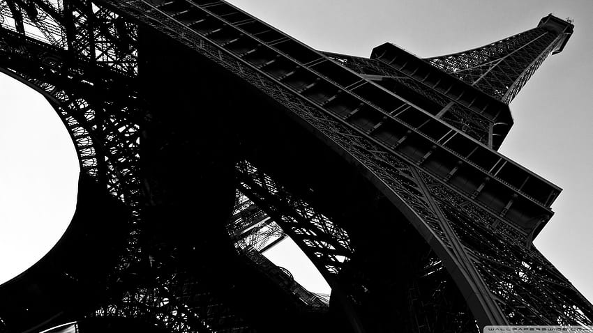Tower Eiffel, Paris, Fransa U TV için Ultra Arka Plan : Geniş Ekran & UltraWide & Dizüstü Bilgisayar : Tablet : Akıllı Telefon, Fransa Siyah Beyaz HD duvar kağıdı
