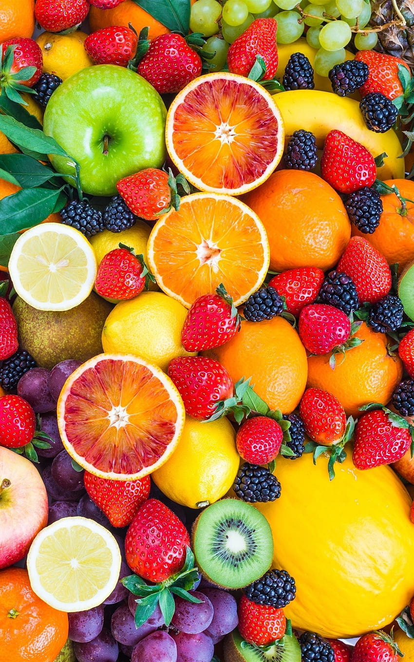 Fruchtästhetik, bunte Früchte HD-Handy-Hintergrundbild