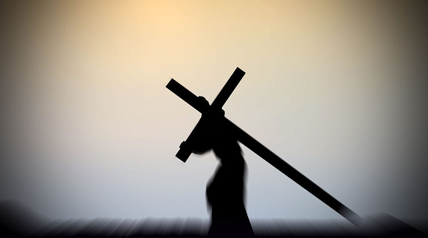 jesus cristo na cruz, carrega a cruz papel de parede HD