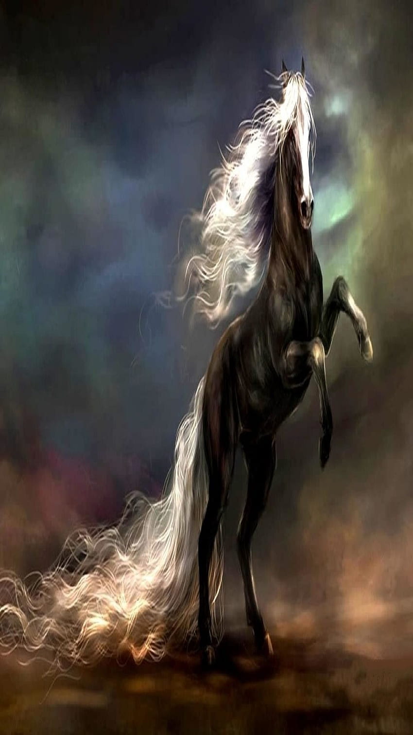 Data Src Популярен Dark Horse за iPhone 5 - Black Horse White Mane Art - - HD тапет за телефон